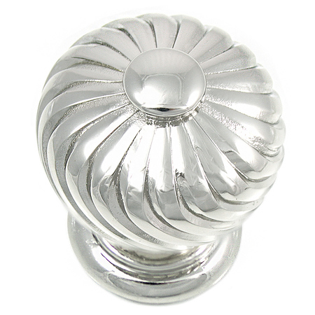 MNG 1 1/4" Knob, French Twist, Polished Nickel 83914